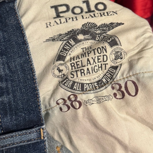 Polo Ralph Lauren The Hampton Relaxed Straight 38x30 Medium Dark Wash Men’s - Picture 5 of 12